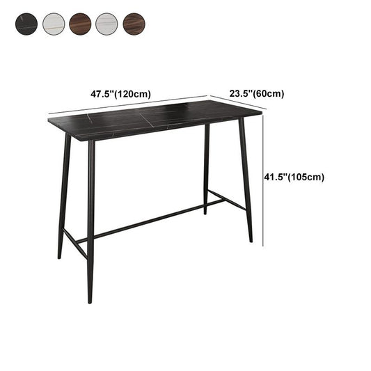 Contemporary Bar Counter Table Rectangle Sintered Stone Table for Kitchen Clearhalo 'Bar Furniture' 'Bar Tables' 'bar_tables' 'Furniture' 'furniture_bar_tables' 'Kitchen & Dining Furniture' 1200x1200_9527faff-8686-4b02-a574-50d30f5e552c