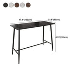 Contemporary Bar Counter Table Rectangle Sintered Stone Table for Kitchen Clearhalo 'Bar Furniture' 'Bar Tables' 'bar_tables' 'Furniture' 'furniture_bar_tables' 'Kitchen & Dining Furniture' 1200x1200_9527faff-8686-4b02-a574-50d30f5e552c