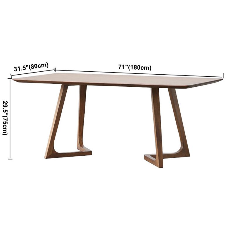 Contemporary Style Solid Wood Rectangle Dining Table Sled Base Table for Home Clearhalo ' dining_table' 'Dining Tables & Seating' 'Dining Tables' 'furn' 'furn_dining_table' 'Furniture' 'furniture_dining_table' 'Kitchen & Dining Furniture' 'kitchen&dining_furn' 'kitchen' 'kitchen_dining_table' 1200x1200_9528b0c9-acb7-4d56-9a63-bcd0675ded08