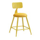 Nordic Armless Backrest Counter Stool Iron Bar Stool with Cushion and Pedal for Cafe Clearhalo 'Bar Furniture' 'Bar Stools' 'bar_stools' 'furn' 'furn_bar_stools' 'Furniture' 'Kitchen & Dining Furniture' 1200x1200_95296839-36da-48a0-bcdd-2405bb03a970