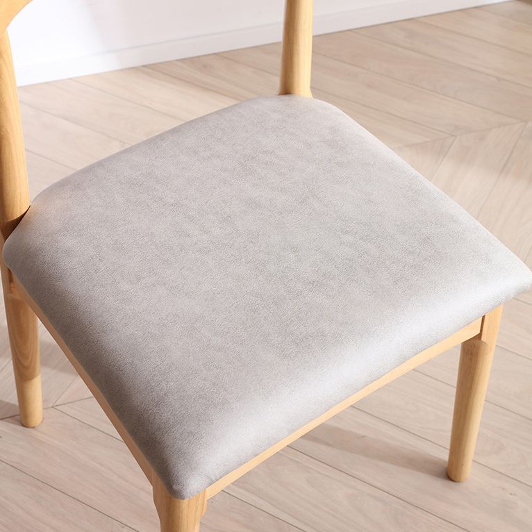 Scandinavian Home Side Chair Open Back Wood Upholstered Dining Room Chair Clearhalo ' kitchen&dining_furn' 'Dining Chairs' 'Dining Tables & Seating' 'dining_chair' 'furn' 'furn_dining_chair' 'Furniture' 'furniture_dining_chair' 'Kitchen & Dining Furniture' 'kitchen' 1200x1200_95298079-a17a-4a49-abd8-42371ac5d074