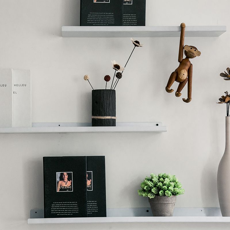 Contemporary Floating Bookshelf Iron 4.7" W Living Room Book Shelf Clearhalo 'Bookcases' 'furn' 'furn_bookcases' 'Furniture' 'Office Furniture' 1200x1200_952a46e6-4c30-4ec9-92c4-34cde8734f20