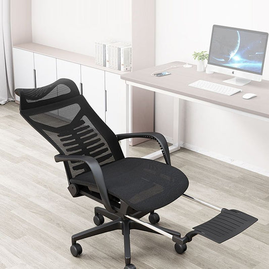 Silla de escritorio de brazos fijos altura moderna de asiento ajustable silla ergonómica con ruedas