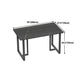 Industrial Style Black Dining Table Sintered Stone Dining Table with Black Frame Clearhalo 'Dining Tables & Seating' 'Dining Tables' 'dining_table' 'furn' 'furn_dining_table' 'Furniture' 'furniture_dining_table' 'Kitchen & Dining Furniture' 'kitchen' 'kitchen_dining_table' 1200x1200_952cf1bd-d864-4525-963d-4c8d3bd7019e