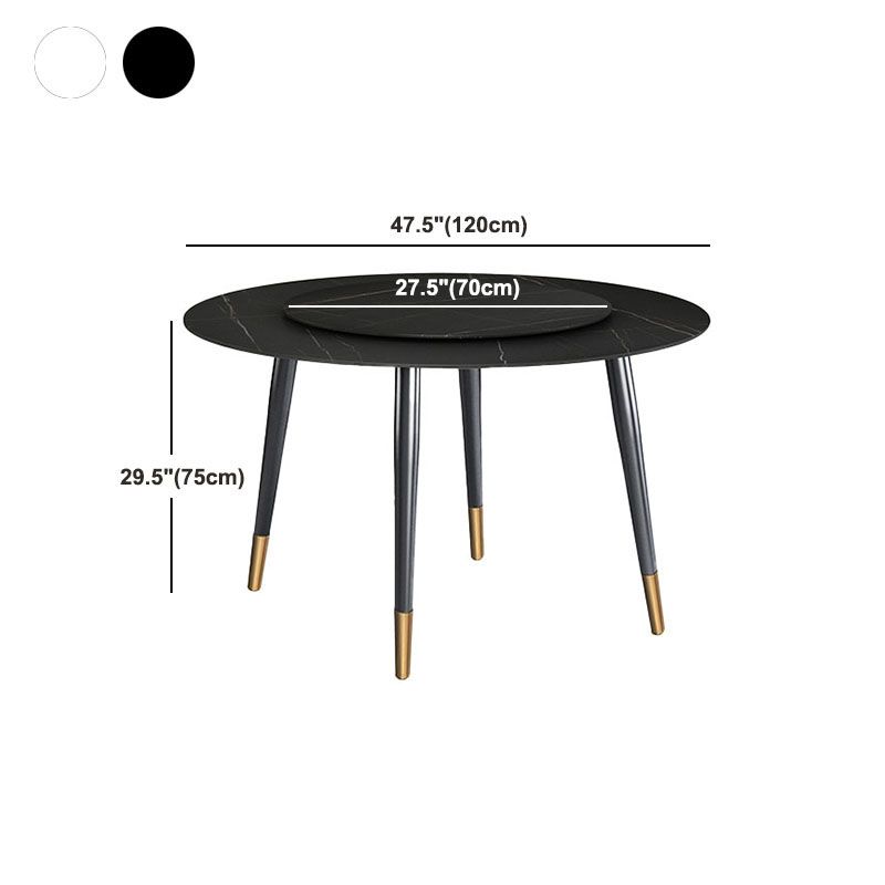 Traditional Luxury Dining Table Stone and Metal Round Tripod Base Dining Table Clearhalo 'Dining Tables & Seating' 'Dining Tables' 'dining_table' 'furn' 'furn_dining_table' 'Furniture' 'furniture_dining_table' 'Kitchen & Dining Furniture' 'kitchen' 'kitchen_dining_table' 1200x1200_952ddfb6-3def-4323-b4cb-e978f216ea6b