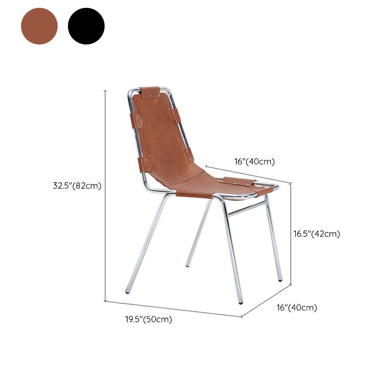 現代のキッチンダイニングチェアフェイクレザーサイドチェア銀の脚