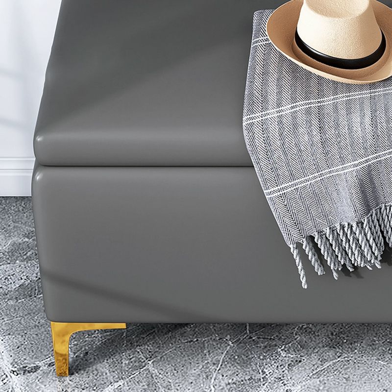 15.4" W Glam Upholstered Ottoman Bench Cushioned Seating Bench Clearhalo 'Benches' 'Chairs & Seating' 'furn' 'furn_benches' 'Furniture' 'Living Room Furniture' 1200x1200_952f2b54-a414-4259-ad4b-5ca4e36ec062