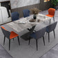 Simple Gray Sintered Stone Dining Table Kitchen Standard Dining Table with Pedestal Base Clearhalo ' dining_table' 'Dining Tables & Seating' 'Dining Tables' 'furn' 'furn_dining_table' 'Furniture' 'furniture_dining_table' 'Kitchen & Dining Furniture' 'kitchen&dining_furn' 'kitchen' 'kitchen_dining_table' 1200x1200_952f6564-3006-4341-bd52-59f16e6f6fb6