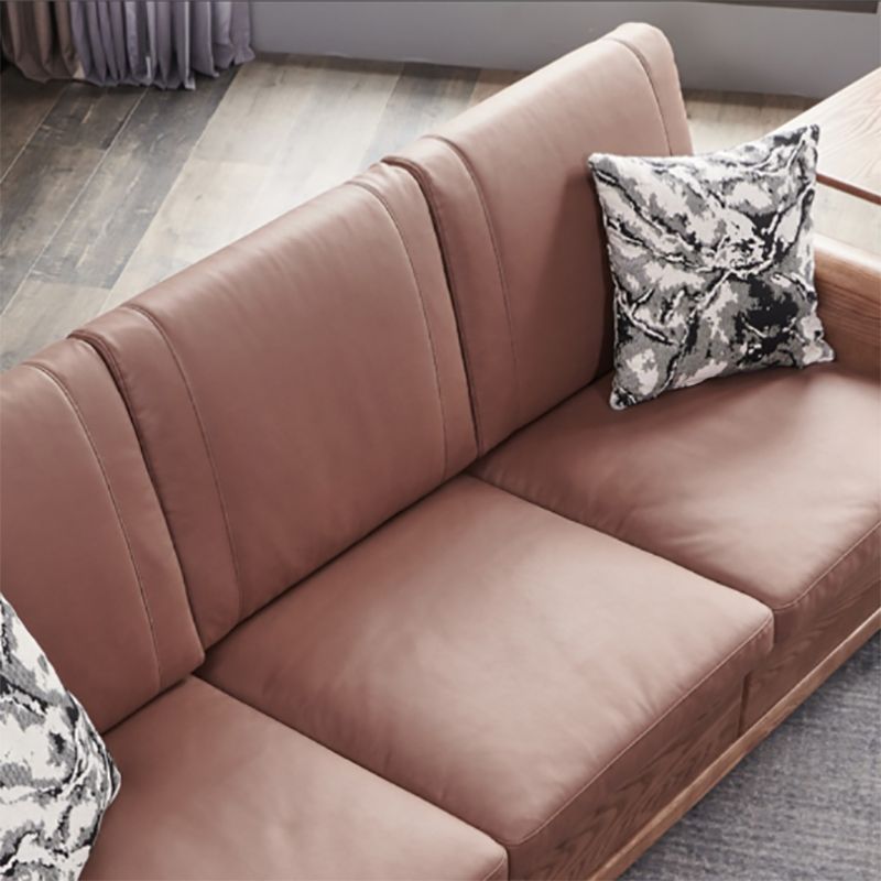 Country/Farmhouse Cuscini marroni scuri a base di salotto del braccio svasato