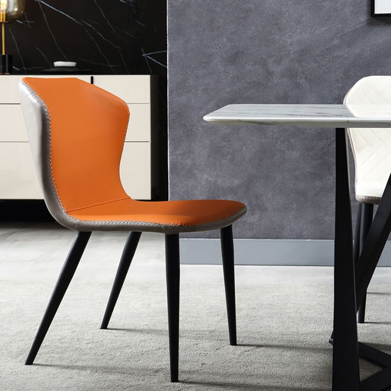 Industriële vaste achterstoelen armloze zijstoelen met metalen benen voor thuisgebruik