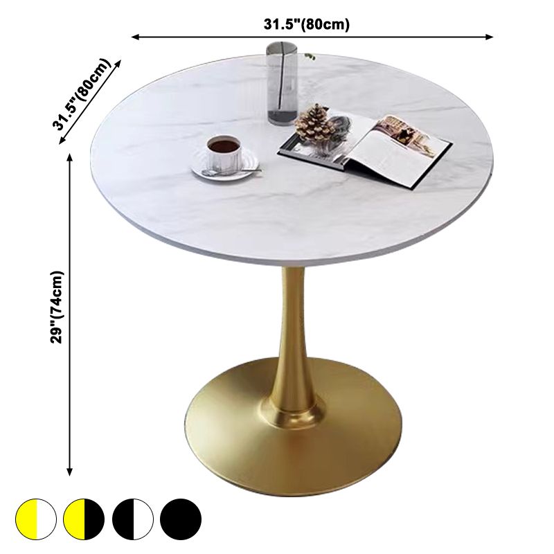 Contemporary Round Dining Table Sintered Stone Dining Table for Dining Room Clearhalo ' dining_table' 'Dining Tables & Seating' 'Dining Tables' 'furn' 'furn_dining_table' 'Furniture' 'furniture_dining_table' 'Kitchen & Dining Furniture' 'kitchen&dining_furn' 'kitchen' 'kitchen_dining_table' 1200x1200_953141ff-d98b-47ab-9462-0db2b9a2a735