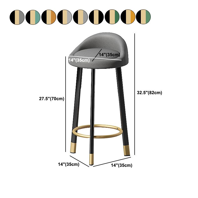 Contemporary Swivel Barstool Matte Finish Upholstered Bar Stools Clearhalo 'Bar Furniture' 'Bar Stools' 'bar_stools' 'furn' 'furn_bar_stools' 'Furniture' 'Kitchen & Dining Furniture' 1200x1200_9532c568-9dd9-474c-9366-edbc649f3a0d