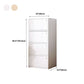 Modern Style Bookcase Wood Closed Back Bookshelf with Door for Home Office