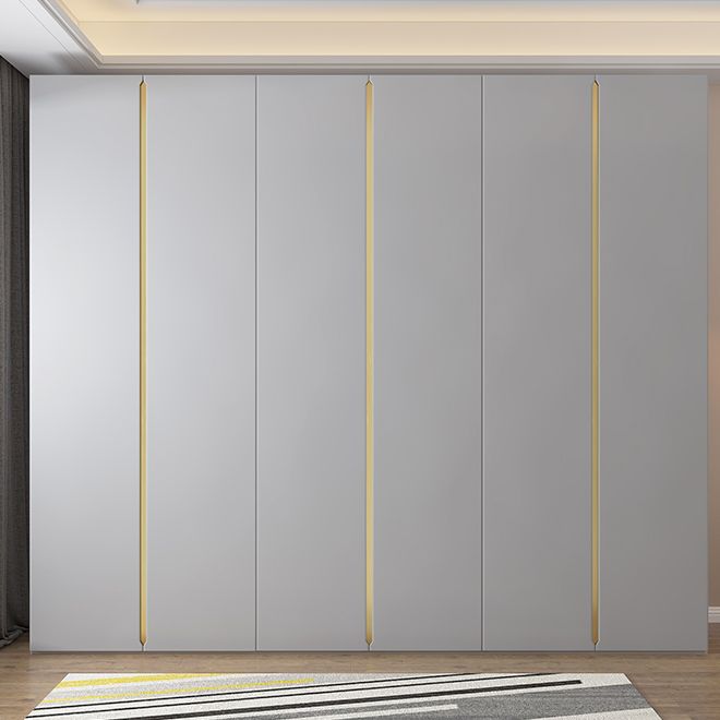 Armadio in legno di colore grigio armadio in stile contemporaneo con porta incernierata