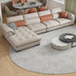 Contemporary Leather and Velvet Tufted Sectional Couch for Living Room