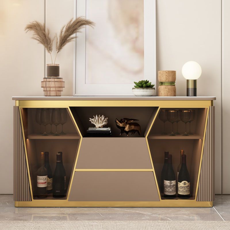 2-Door Dining Buffet Glam Buffet Sideboard with Drawers for Kitchen Clearhalo 'buffet_sideboard' 'Buffets & Sideboards' 'furn' 'furn_buffet_sideboard' 'Furniture' 'Kitchen & Dining Furniture' 1200x1200_95373999-e6a9-4633-ae0f-647e284c6531