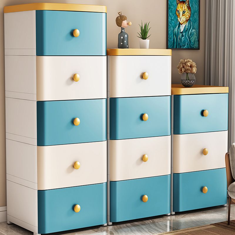 5-Drawer Wardrobe Armoire with Legs Modern Plastic Storage Cabinet Clearhalo 'Armoires & Wardrobes' 'armoires_wardrobes' 'Bedroom Furniture' 'furn' 'furn_armoires_wardrobes' 'Furniture' 1200x1200_9538bf7a-d30c-4dd7-be19-bb59955e37c6