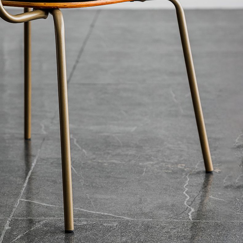 Industriële open achterstoelen pu lederen eetstoelen voor thuis