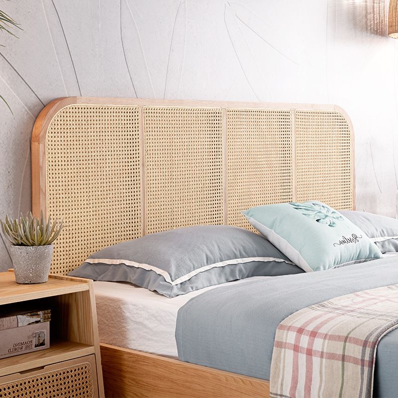 Wicker & Rattan Standard Bed Tropical Bed Frame With Custom Gold Legs Clearhalo 'Bedroom Furniture' 'Beds' 'furn' 'furn_beds' 'Furniture' 1200x1200_9539e87d-ff12-4db8-b11e-b0f979ec90ec