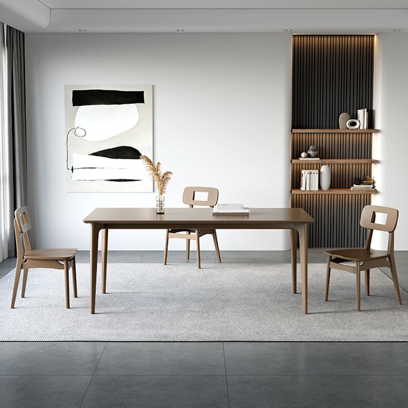 Medieval Modern Solid Wood Table Rectangular Table with 4 Legs Clearhalo 'Dining Tables & Seating' 'Dining Tables' 'dining_table' 'furn' 'furn_dining_table' 'Furniture' 'Kitchen & Dining Furniture' 1200x1200_953b9ee0-d08c-4637-a8fc-859ca446fa7f
