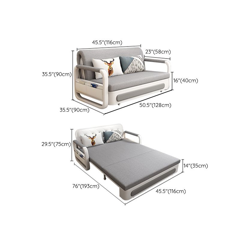 Cushion Back Sofa Futon Pillow Included Round Arms Futon Sleeper Sofa