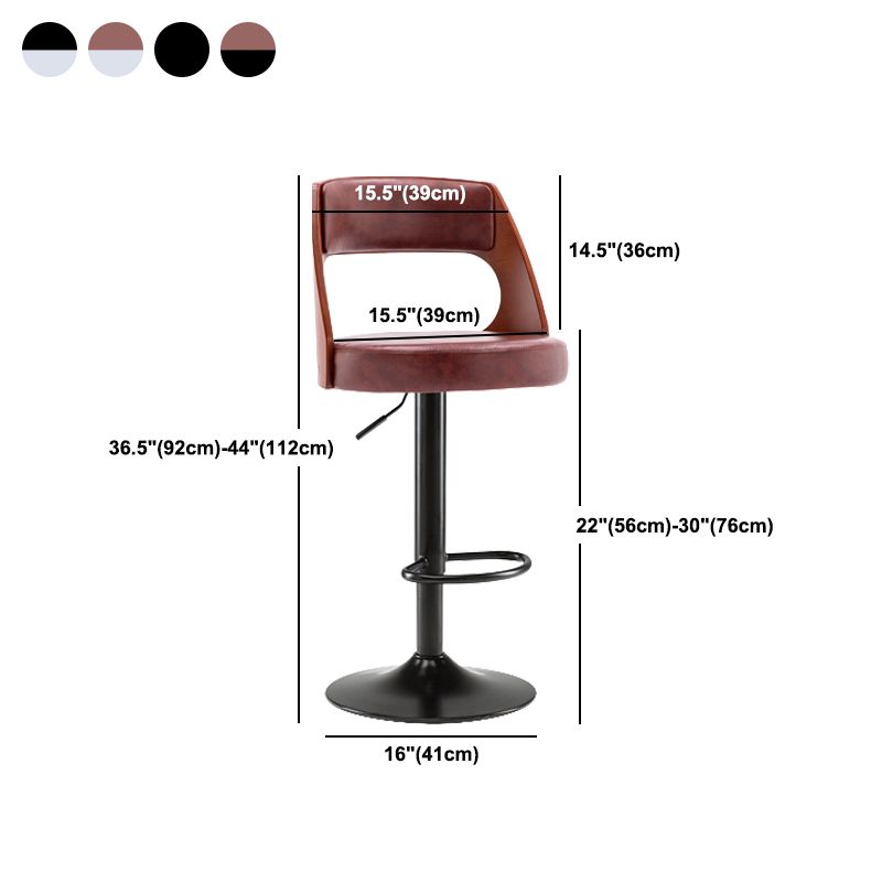 Industrial Style Liftable Bar-stool Metal Counter Bar Stool with Metal Legs for Kitchen Clearhalo 'Bar Furniture' 'Bar Stools' 'bar_stools' 'furn' 'furn_bar_stools' 'Furniture' 'Kitchen & Dining Furniture' 1200x1200_953ccfa7-80dd-40f1-8e09-e2dfbb0aa675