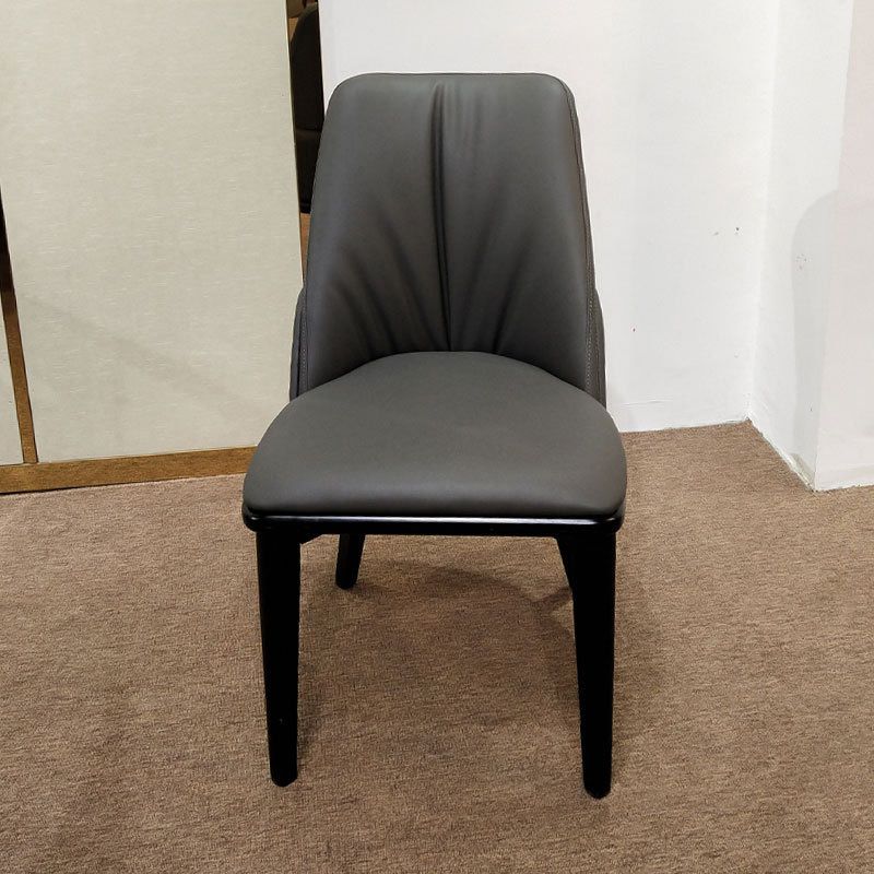 Contemporary Upholstered Dining Chairs Parsons Side Chair in Grey Clearhalo 'Dining Chairs' 'Dining Tables & Seating' 'dining_chair' 'furn' 'furn_dining_chair' 'Furniture' 'Kitchen & Dining Furniture' 1200x1200_953ebe4c-ebfa-481a-82ed-5d5efb7d9ce0