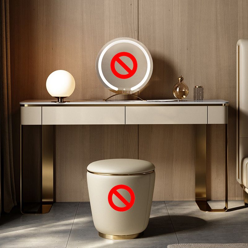 2 Schubladen 29,52 "Hochwaschtisch mit Stuhlstein -Top -Schminktisch