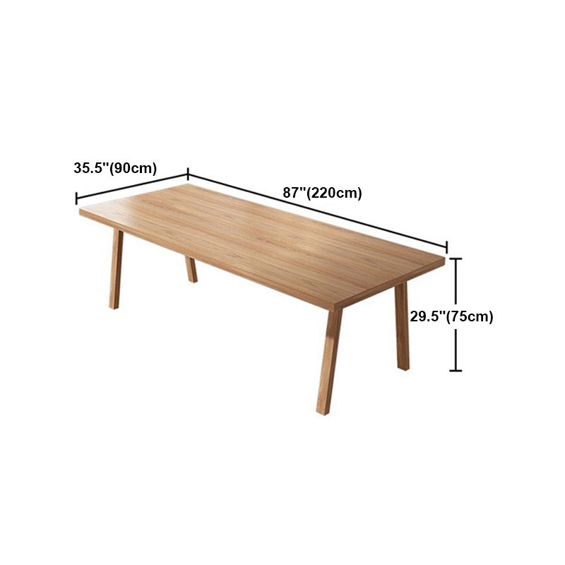 Modern Pine Solid Wood Dining Room Table 4 Legs Natural Rectangle Dining Table Clearhalo 'Dining Tables & Seating' 'Dining Tables' 'dining_table' 'furn' 'furn_dining_table' 'Furniture' 'Kitchen & Dining Furniture' 1200x1200_95415476-5800-4a7b-ac1a-daf820af74f6
