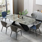 Stone Top Dining Table Traditional Luxury Table with Pedestal Base