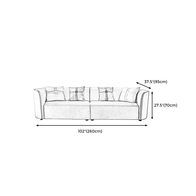 Stain-Resistant Faux Leather Modern Sofa/Sectional for Apartment, Living Room