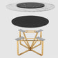 Glam White Marble Dining Table Standard Round Shape Dining Table for Kitchen Clearhalo ' dining_table' 'Dining Tables & Seating' 'Dining Tables' 'furn' 'furn_dining_table' 'Furniture' 'furniture_dining_table' 'Kitchen & Dining Furniture' 'kitchen&dining_furn' 'kitchen' 'kitchen_dining_table' 1200x1200_95446fae-cd6a-4c70-b6bd-fff2b1a63620