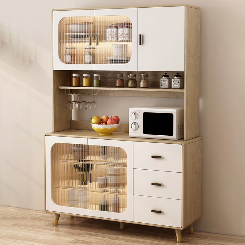 Sideboard in legno ingegnerizzato contemporaneo con illuminazione per sala da pranzo