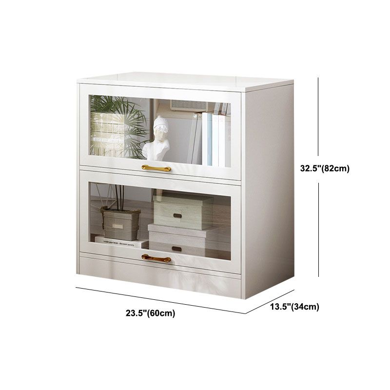 モダンなエンジニアリングウッドシェルフ本棚の床は、ドア付きのホームブックシェルフを閉めた