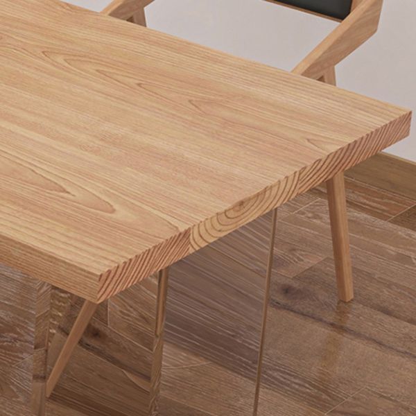 Pine Wood Top Dining Table Traditional Luxury Solid Wood Table with Sled Base Clearhalo 'Dining Tables & Seating' 'Dining Tables' 'dining_table' 'furn' 'furn_dining_table' 'Furniture' 'furniture_dining_table' 'Kitchen & Dining Furniture' 'kitchen' 'kitchen_dining_table' 1200x1200_95466630-1711-48fe-82a1-38db929f4709