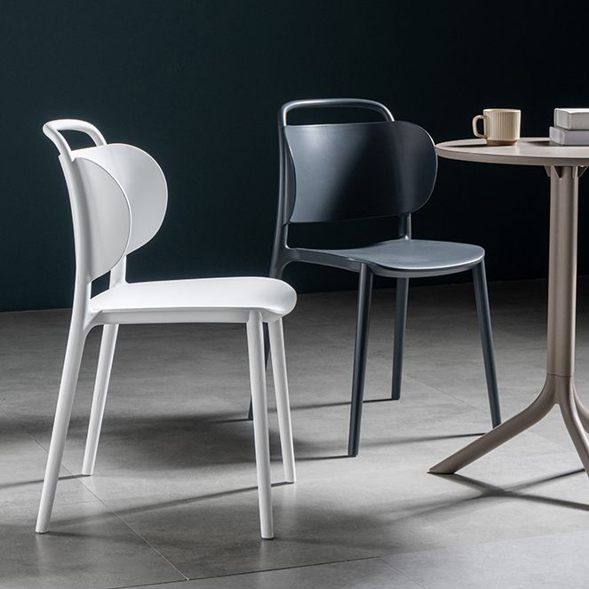 Contemporary Plastic Dining Armless Chair Open Back Dining Side Chair for Kitchen Clearhalo ' kitchen&dining_furn' 'Dining Chairs' 'Dining Tables & Seating' 'dining_chair' 'furn' 'furn_dining_chair' 'Furniture' 'furniture_dining_chair' 'Kitchen & Dining Furniture' 'kitchen' 1200x1200_95468687-a375-4dbd-bfdf-92f2aca81726