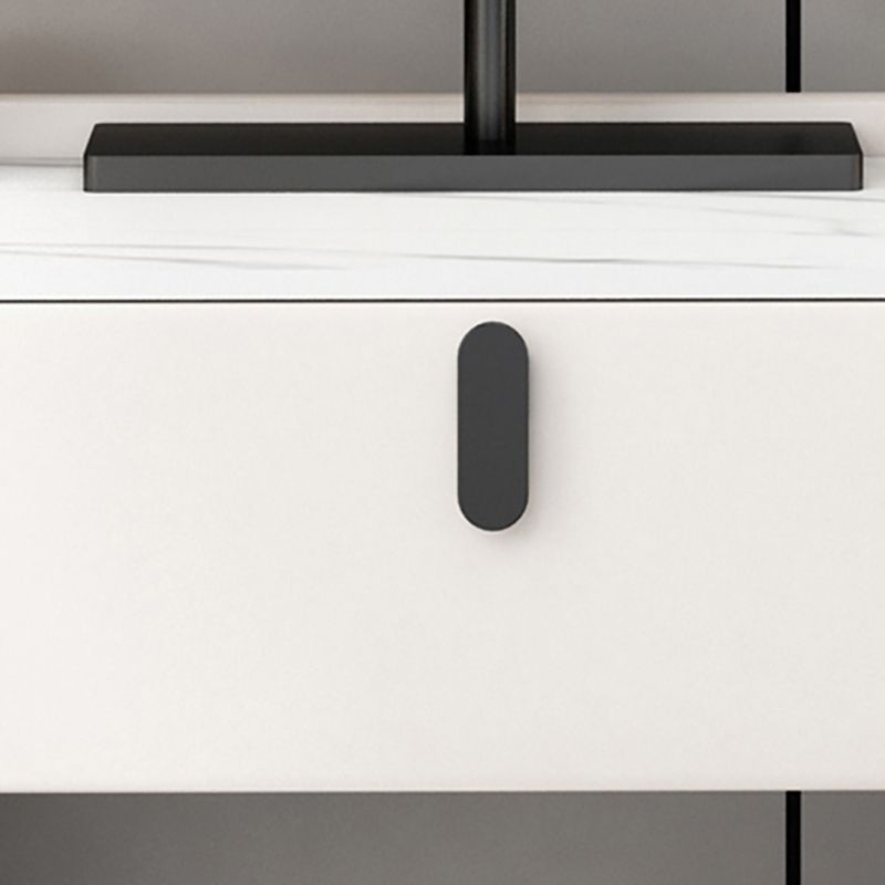 Contemporary Vanity Dressing Table Set with Mirror and Stool