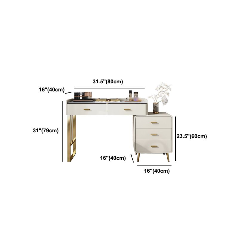 Tavolo da toeletta da toeletta per vanity beige glam tavolo da top di toeletta