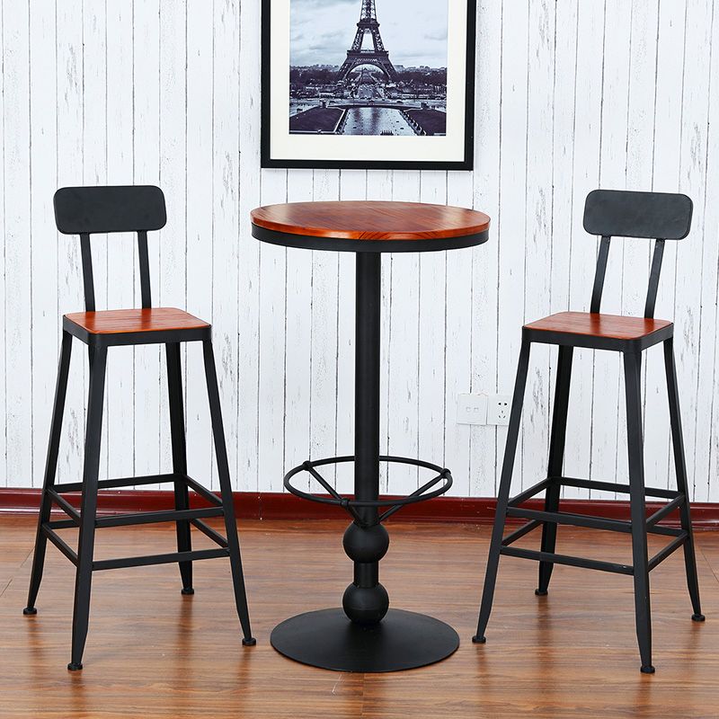 Industrial Style Home Furniture 1/3 Pcs Wood Round Table Set Clearhalo 'Bar Furniture' 'furn' 'furn_home_bar_bar_sets' 'Furniture' 'Home Bars & Bar Sets' 'home_bar_bar_sets' 'Kitchen & Dining Furniture' 1200x1200_95493fee-b68c-4143-9e60-46f9c9c2a283