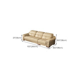 38 "H zeitgenössisches Schnittsofa Beige Leder Tufted Sectional