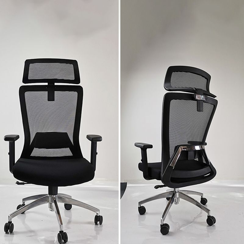 Modern Desk Chair Mesh Computer Chair Adjustable Chair in Black Clearhalo 'furn' 'furn_office_chair' 'Furniture' 'Office Chairs' 'Office Furniture' 'office_chair' 1200x1200_954a4b9b-e168-4f5e-a11f-d5ecf2ddad0a