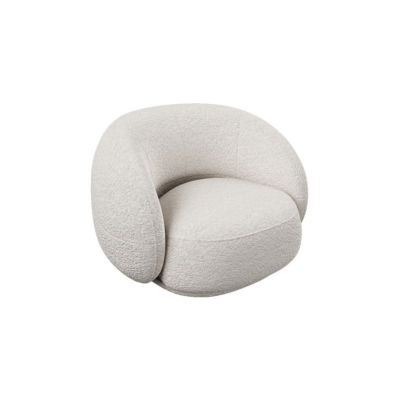 Zeitgenössischer weißer Wolle Hangarm gekrümmtes Sofa für Wohnzimmer