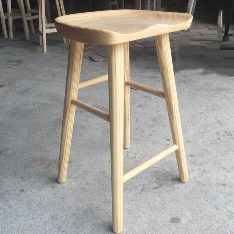 Modern Armless Backless Counter StoolWood Cafe Bar Stool with Wooden Seat and Pedal Clearhalo 'Bar Furniture' 'Bar Stools' 'bar_stools' 'furn' 'furn_bar_stools' 'Furniture' 'furniture_bar_stools' 'Kitchen & Dining Furniture' 1200x1200_954d437a-2981-4d73-8773-0833f6174b15