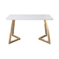 Stone Top Double Pedestal Table Traditional Luxury Rectangle White Dining Table Clearhalo 'Dining Tables & Seating' 'Dining Tables' 'dining_table' 'furn' 'furn_dining_table' 'Furniture' 'furniture_dining_table' 'Kitchen & Dining Furniture' 1200x1200_954db839-7f09-4547-8afc-07e91767806b
