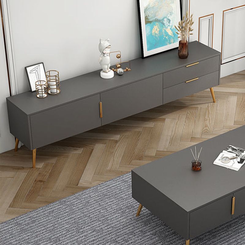 Faux Wood TV Console Contemporary TV Media Stand with Drawers Clearhalo 'furn' 'furn_tv_stands_entertainment_centers' 'Furniture' 'Living Room Furniture' 'TV Stands & Entertainment Centers' 'TV Stands & Media Storage Furniture' 'tv_stands_entertainment_centers' 1200x1200_954ee567-8cdb-4ba0-8956-943667229022