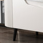 Console multimediale contemporanea Supporto multimediale per TV in pietra con 2 cassetti