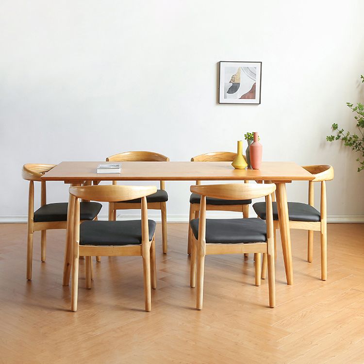 Solid Wood Dining Table Modern Brown Dining Table with 4 Legs Clearhalo 'Dining Tables & Seating' 'Dining Tables' 'dining_table' 'furn' 'furn_dining_table' 'Furniture' 'furniture_dining_table' 'Kitchen & Dining Furniture' 1200x1200_955109c9-78e8-4abf-84cc-dcfa877a4a5f