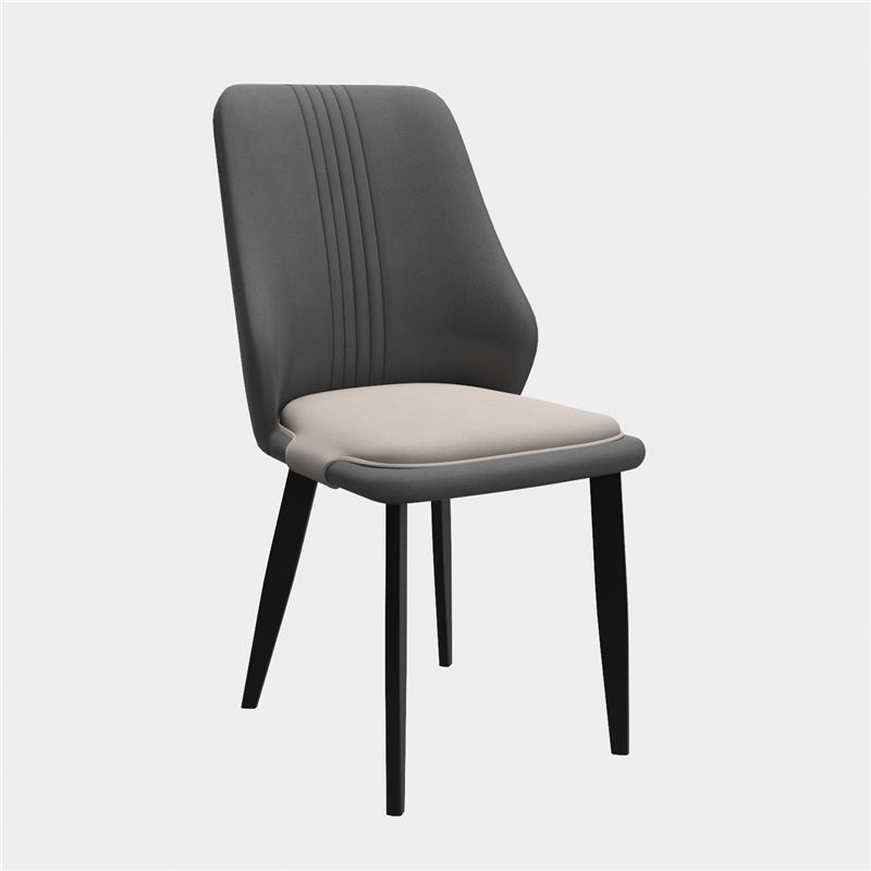 Modern Style Leather Dining Chairs Solid Back Armless Dining Side Chairs Clearhalo ' kitchen&dining_furn' 'Dining Chairs' 'Dining Tables & Seating' 'dining_chair' 'furn' 'furn_dining_chair' 'Furniture' 'furniture_dining_chair' 'Kitchen & Dining Furniture' 'kitchen' 1200x1200_95528572-0bea-42e8-9eb1-6f1d4ced9a54