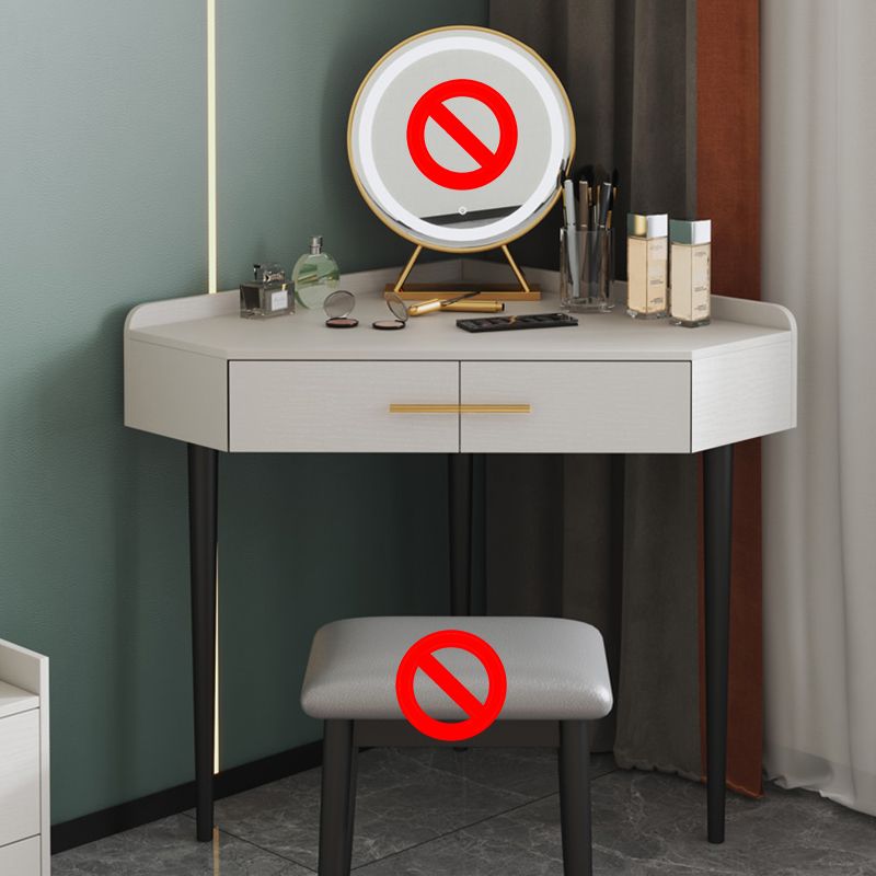 Zeitgenössischer hölzerner Make-up Eitelkeit mit Schublade in Grau für Schlafzimmer