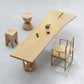 Modern 1/2 Pieces Rectangle Dining Set Solid Wood Top Dining Table with Chairs